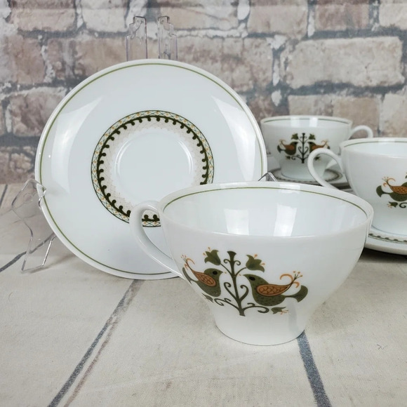 Vintage Noritake  Hermatige Tea Cup and Saucer Set of 2 Pattern 6226 - Picture 7 of 12